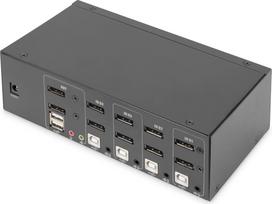 Digitus KVM Switch, 4 Port, Dual Display, 4K, DisplayPort®