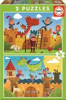 Educa - 2x48 pcs, Dragons And Knights (80-17151)
