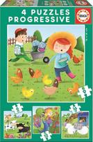 Educa - Puzzle - 6-9-12-16 Farm Animals (80-17145)