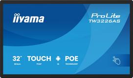 Iiyama TW3226AS-B3P Signage Display Interactive flat panel 80 cm (31.5") LED Wi-Fi 500 cd/m² Full HD Black Touchscreen Built-in processor Android 14 24/7