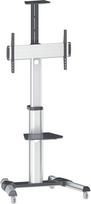 Manhattan TV & Monitor Mount, Trolley Stand, 1 screen, Screen Sizes: 37-65", Silver, VESA 200x200 to 600x400mm, Max 50kg, LFD, Lifetime Warranty