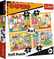 Trefl GARFIELD 4 dėlionių rinkinys