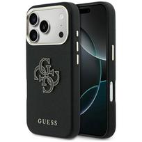 GUESS dėklas IPHONE 17 Pro Max GUHCP17X5PS4RGGK (PU FW dervos logotipas) juodas