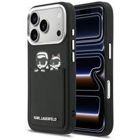 KARL LAGERFELD dėklas IPHONE 17 Pro KLHCP17L6PCSPKCK (PU su K&C spauda ir kišene) juodas