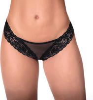 Mapale Leg Avenue Lace & Mesh Panty M/L Black - Elegant Classic Style