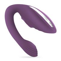 Crushious Crushious Pleasuriser Purple C-Shape Vibrator & Water-Based Lubricant 50ml