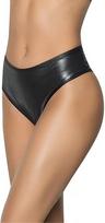 Mapale Leg Avenue High Waist Shiny Black Panty M/L with Ruched Back Design