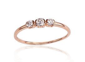 Auksinis žiedas su deimantais Diamond Sky "Golden Love VIII", 18 1.01 g.
