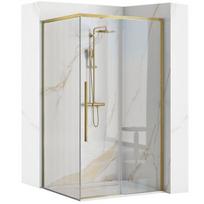 Dušo Kabina Rea Solar 90X90 Brush Gold + Receveur De Douche Savoy Black