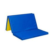 Gimnastikos čiužinys 150х100х5 cm trijų dalių - mėlynai geltonas