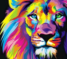Tapyba pagal skaicius TM Varvikas Rainbow Lion MG2034e 40x50 cm