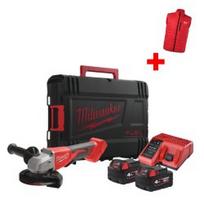 Akumuliatorinis kampinis šlifuoklis MILWAUKEE M18 BLSAG125XPDMC-402X su priedu