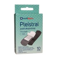AMEDIPLUS, pleistras juodas aksominis, 7x2 cm, 10 vienetų