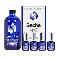 SECHE_Vive Insta Gel Effect Top Coat tradicinių nagų viršutinio sluoksnio lakų rinkinys 480 ml + 4 x 14 ml