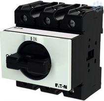 On-Off switch, P3, 63A, 3P, with black thumb grip and front plate, P3-63/IVS 041099 | 4015080410997