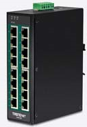 TRENDnet TI-PG160 - Switch - nicht verwaltet - 16 x 10/100/1000 (PoE+) - an DIN-Schiene montierbar, wandmontierbar - PoE+ (240 W)
