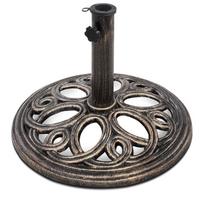 Costway skėčio stovas stabilus skėčių stovas, pagamintas iš tvirto ketaus, skirtas nuo 38 mm iki 48 mm stulpams