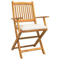 vidaXL Sulankstoma kėdė su pagalve 8 pcs Balta 49 x 57.5 x 92cm