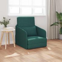 Sieninis sofa-lova 2-in-1 tamsiai žalias 65x80x83 cm audinys