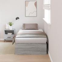 vidaXL Lova su daiktų laikymo vieta Pilkas Sonoma 70 x 190 cm