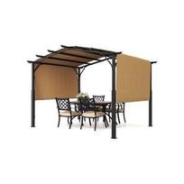 Moderni metalinė 3 × 3 m pergola su slidžiu stogu