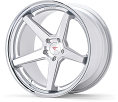 Ferrada Wheels FR3 20x8.5 5x114 ET35 Machine Silver / Chrome Lip FR320855114MS35