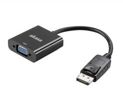 Akasa AK-CBDP04-20BK video cable adapter, 0.2 m, VGA (D-Sub) to DisplayPort, Black