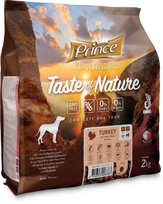 Sausas ėdalas PRINCE T’O’Nature šuniukams / mažoms suaugusioms veislėms, be grūdų, kalakutas, 2 kg