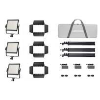Godox LP400Bi K3 Black Litemons Bi-color LED Light Panel 3-light kit