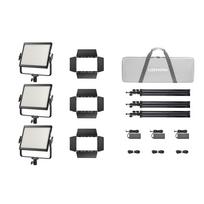Godox LP1200Bi K3 Black Litemons Bi-color LED Light Panel 3-light kit