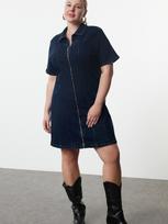 TRENDYOL PLUS SIZE Moteriška džinsinė suknelė