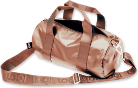LOQI Savaitgalio krepšys LOQI Weekender Fashion Metallic M, rožinio aukso spalvos