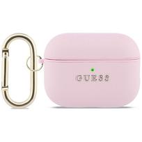 Guess Grained Classic Logo dėklas AirPods Pro 3 - Rožinė