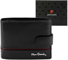 Vyriška odinė piniginė Pierre Cardin YS605 324A juoda + raudona