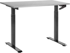 Beliani Reguliuojamo aukščio stalas DESTINES Pilka/ juoda 120 cm 72 cm