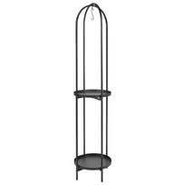 Beliani Gėlių stovas TAMARIX metalinis 35 cm juodas
