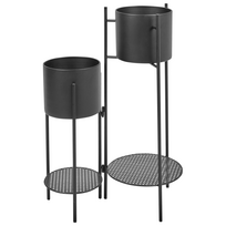 Beliani Gėlių stovas ULMUS metalinis, 58 cm, juodas