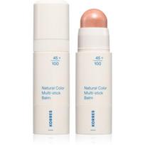 Korres Natural Color Multi-Stick Balm daugiafunkcė makiažo priemonė lūpoms ir veidui atspalvis Glass Peach 4.5 g