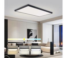 Brilagi-LED Reguliuojamas vonios šviestuvas FRAME SMART LED/96W/230V IP44 juodas + nuotolinis pultas