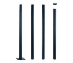 Brilagi - Metalinė atrama lauko apšvietimo stulpui, 4 m, Ø 58 mm, antracitas