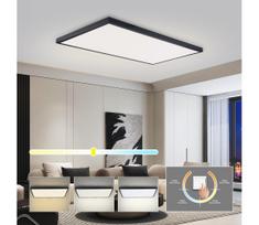 Brilagi -LED vonios kambario lubinis šviestuvas FRAME LED/96W/230V 120x60 cm IP44 juodas