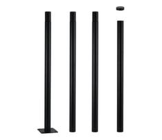Brilagi - Metalinis stulpas lauko apšvietimui, 4 m, skersmuo 58 mm, juodas