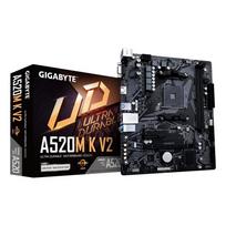 Mainboard|GIGABYTE|AMD A520|SAM4|Micro-ATX|Memory DDR4|Memory slots 2|1xPCI-Express 3.0 1x|1xPCI-Express 3.0 16x|1xM.2|1x15pin D-sub|1xHDMI|2xUSB 2.0|4xUSB 3.2|1xPS/2|1xRJ45|3xAudio port|A520MKV21.1