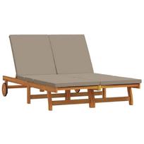 Saulės gultas Ruda 63 x 199 x 85 cm Kietos akacijos mediena