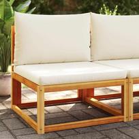 Sodo sofa be porankių su pagalvėlėmis, akacijos mediena ir rotangas