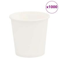 Popieriniai kavos puodeliai 1000 vnt 4oz 100ml Baltas