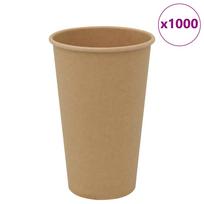 Popieriniai kavos puodeliai, 1000vnt., 16oz, 400ml, ruda