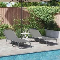Sulankstomas gultas 2 pcs Pilka 188 x 57 x 86,5 cm Poliesteris