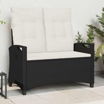 Sodo suolas su pagalve Juoda ir kreminė 105 x 60 x 112 cm