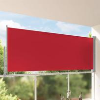 Ištraukiama šoninė kiemo pertvara, raudonos spalvos, 140x300cm